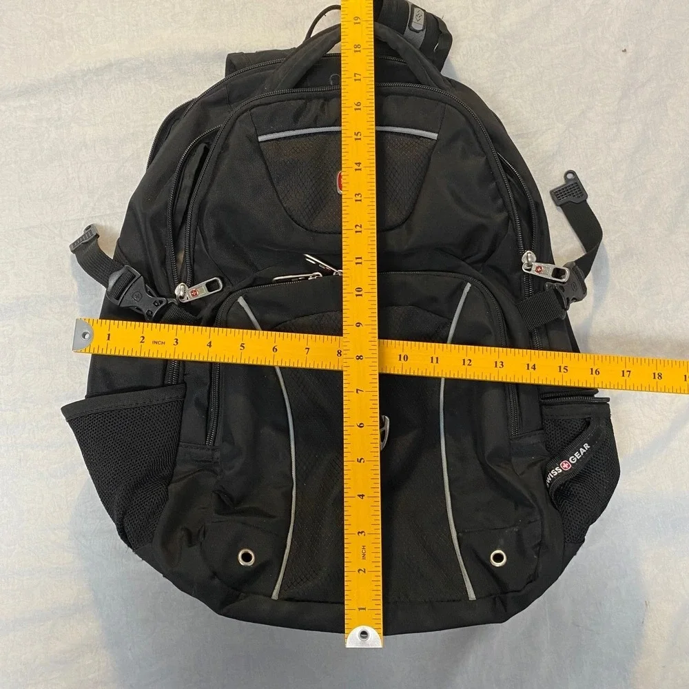 SwissGear Airflow Laptop Backpack Black Travel School‎ Book Bag Multi Pocket